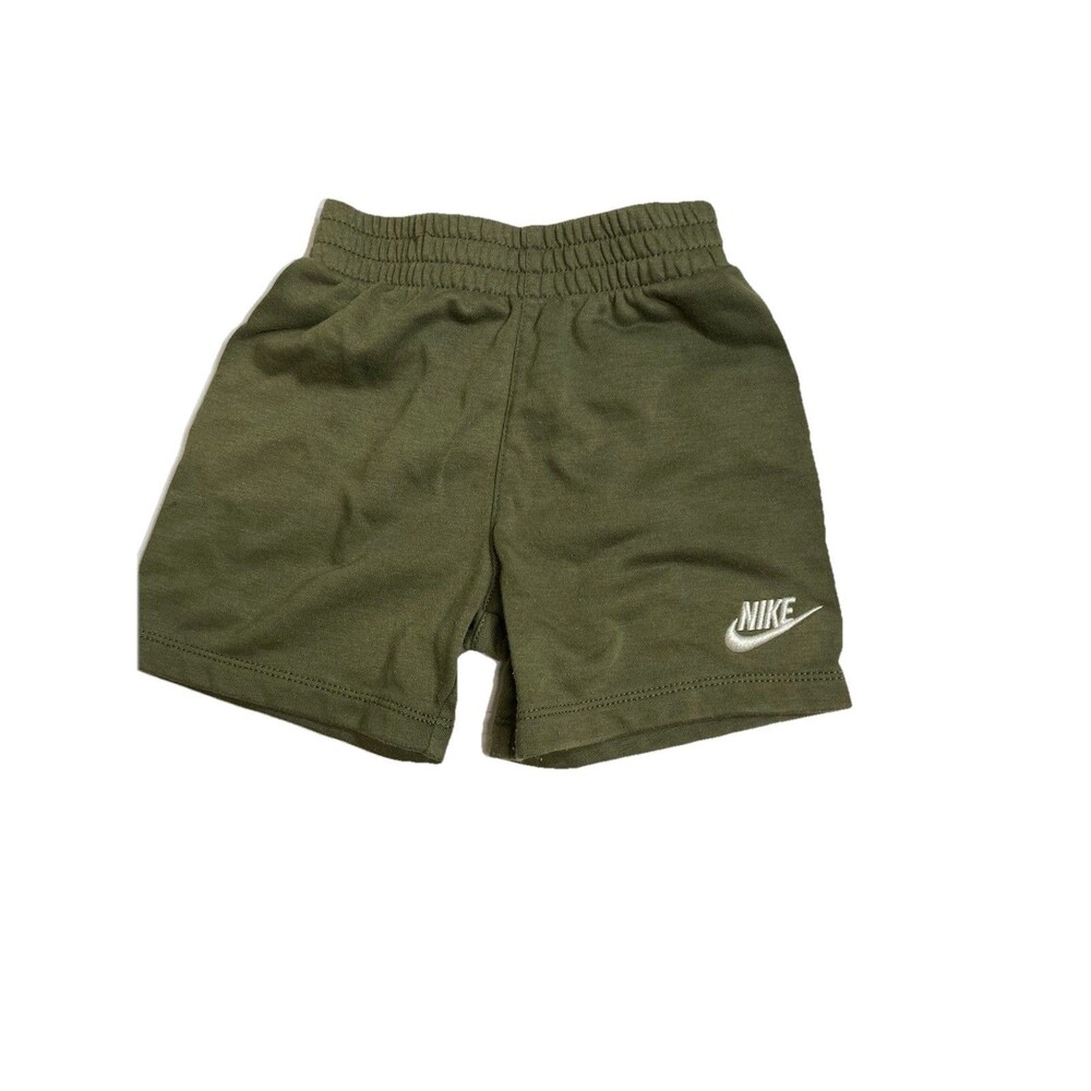 Nike Sportswear Kids Green Club Fleece French Terry Shorts Cotton Blend Size 4t